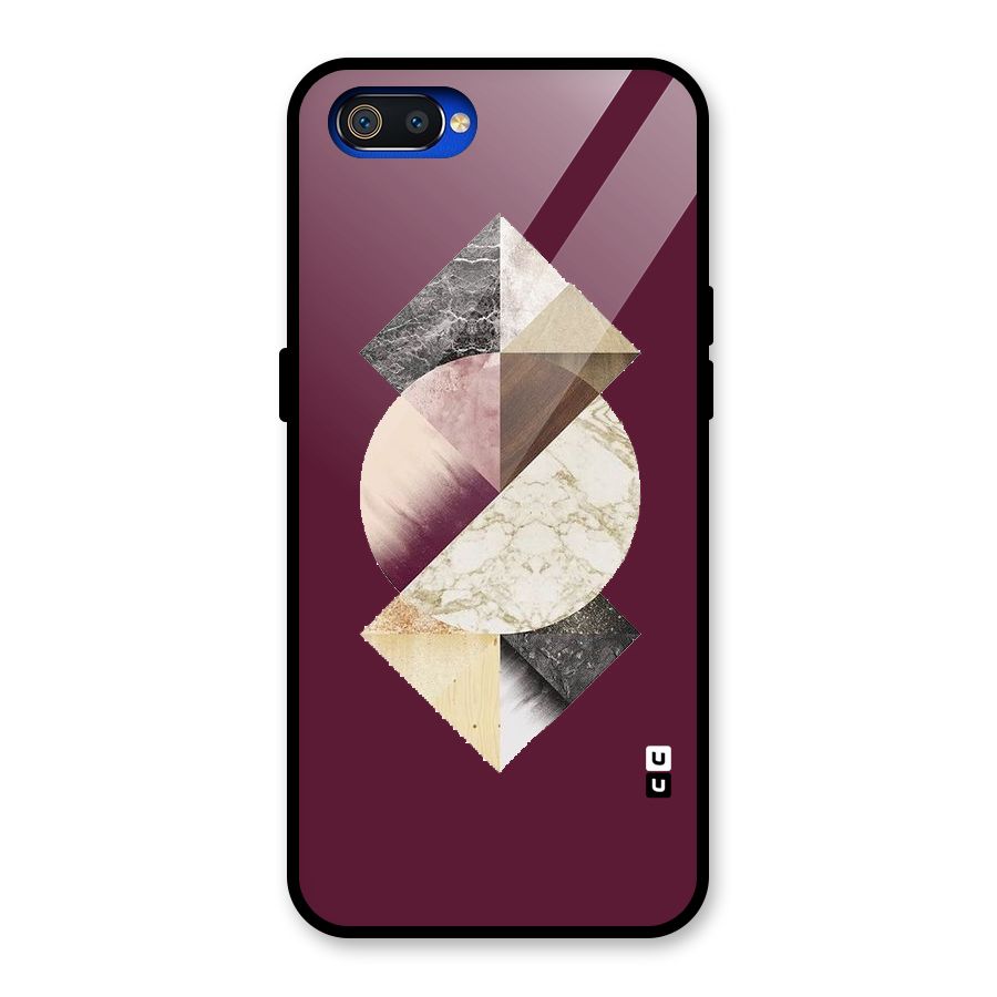 Abstract Marble Pattern Glass Back Case for Realme C2
