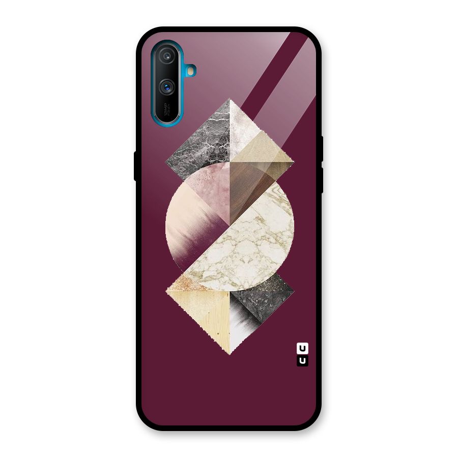 Abstract Marble Pattern Glass Back Case for Realme C3