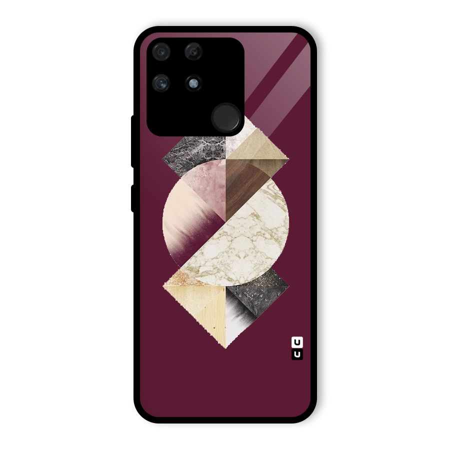 Abstract Marble Pattern Glass Back Case for Realme Narzo 50A