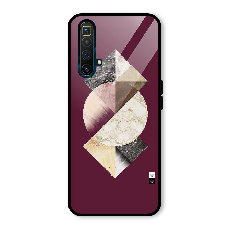 Abstract Marble Pattern Glass Back Case for Realme X3 SuperZoom