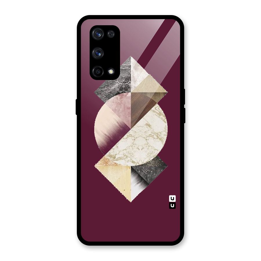 Abstract Marble Pattern Glass Back Case for Realme X7 Pro