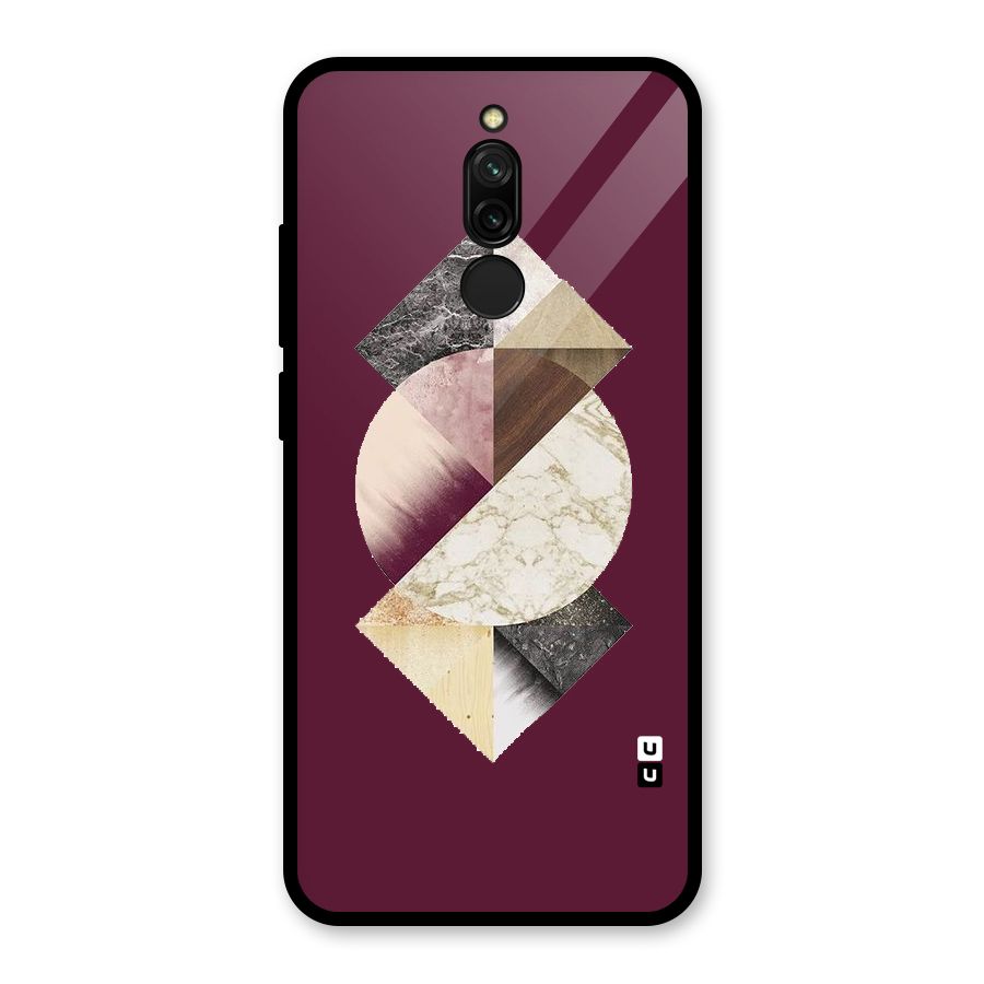 Abstract Marble Pattern Glass Back Case for Redmi 8
