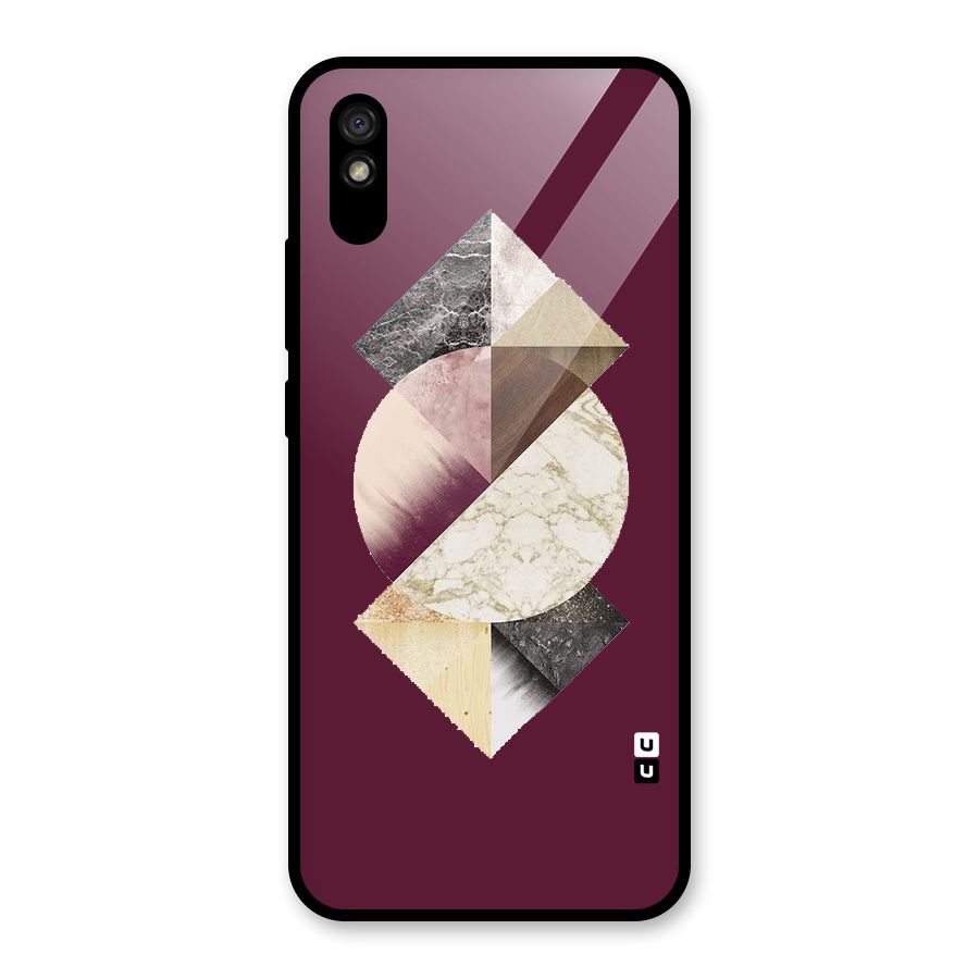 Abstract Marble Pattern Glass Back Case for Redmi 9A