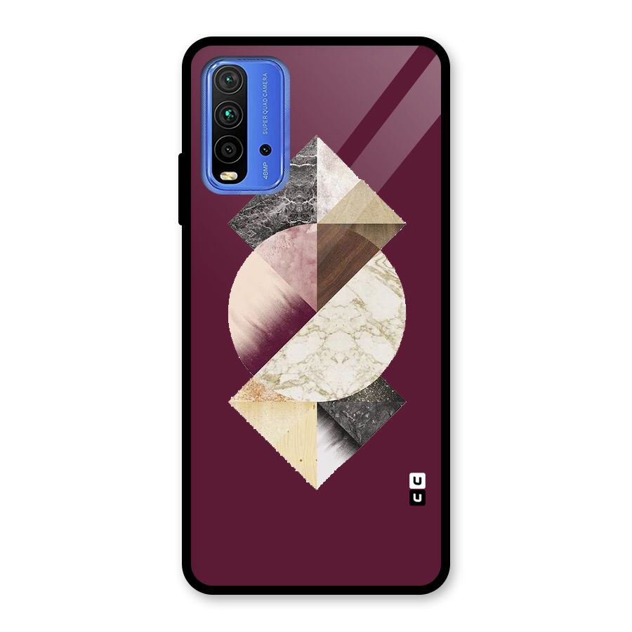 Abstract Marble Pattern Glass Back Case for Redmi 9 Power
