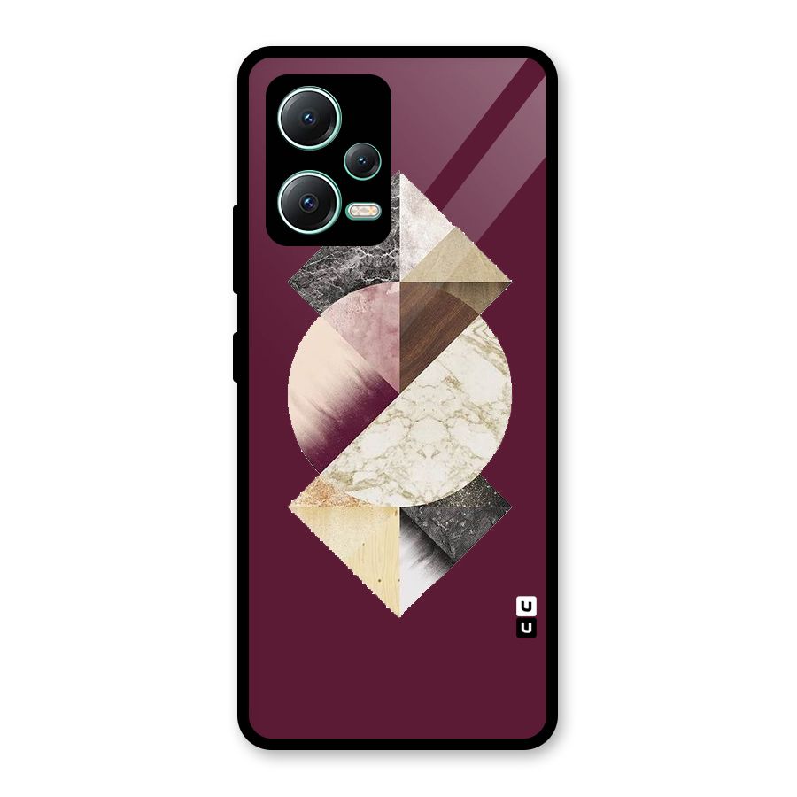 Abstract Marble Pattern Glass Back Case for Redmi Note 12 5G