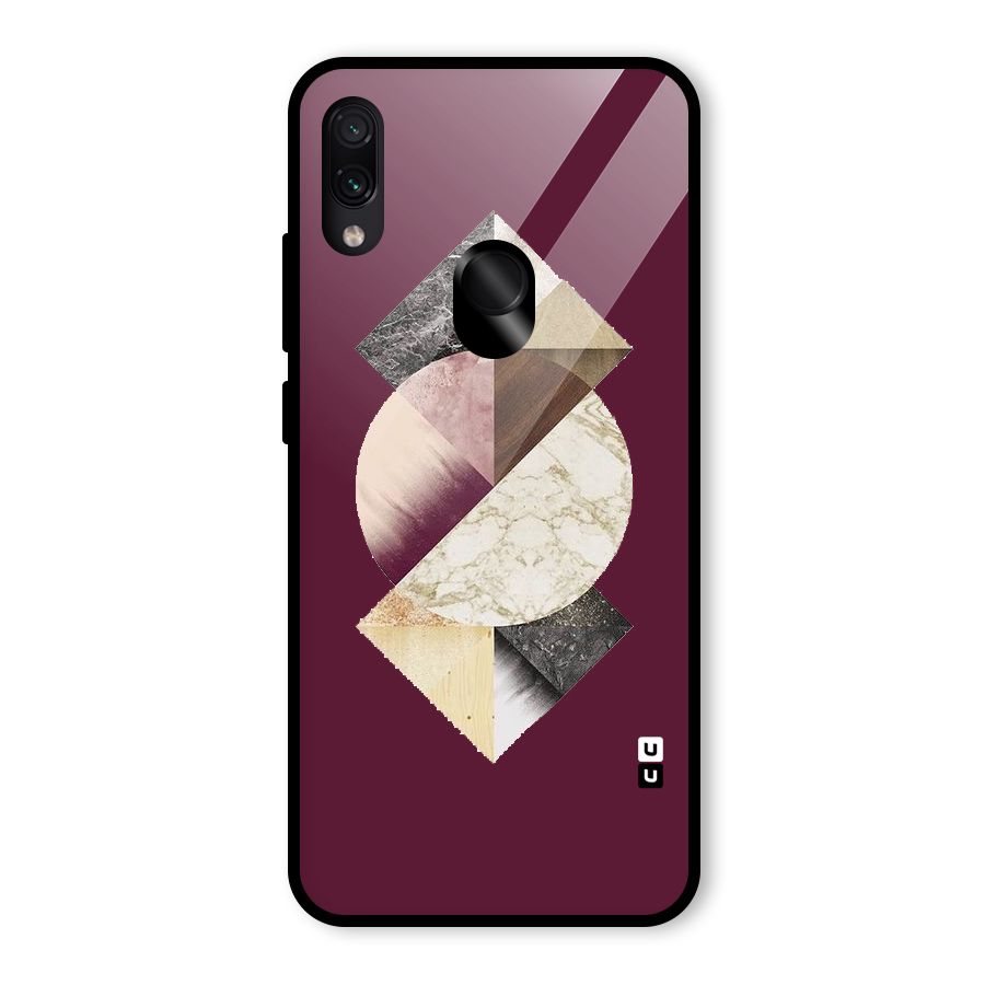Abstract Marble Pattern Glass Back Case for Redmi Note 7S