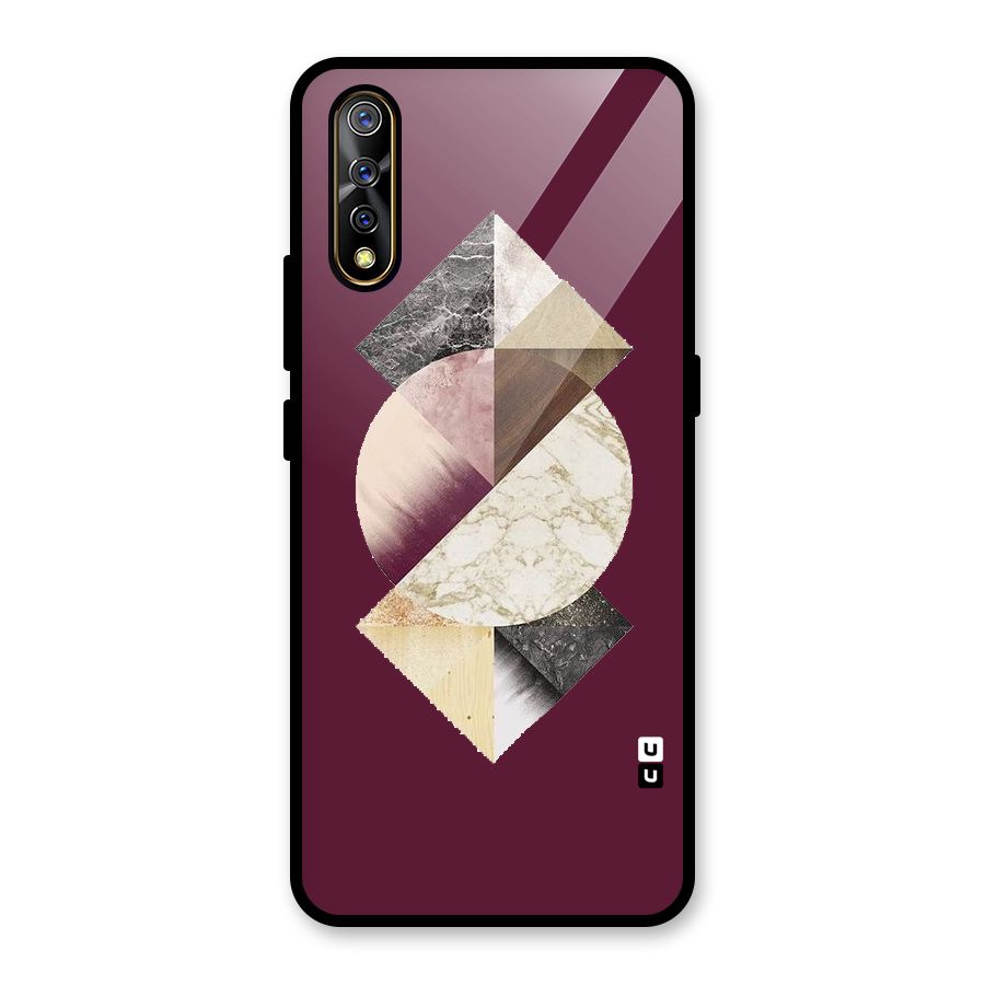 Abstract Marble Pattern Glass Back Case for Vivo S1