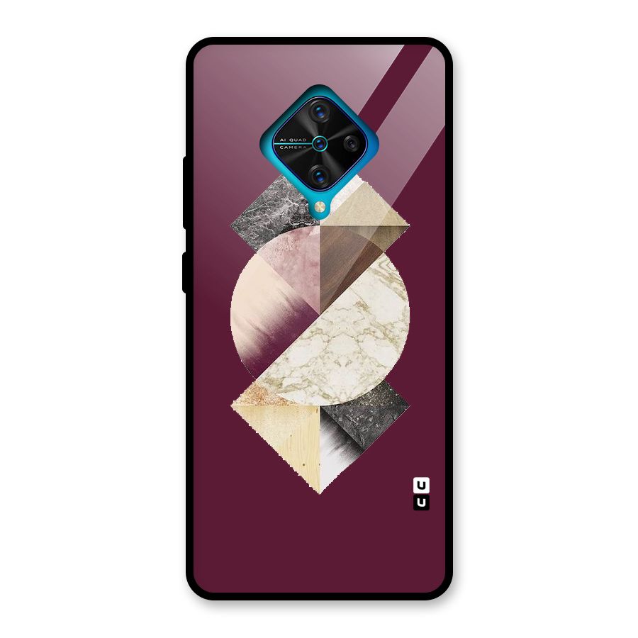 Abstract Marble Pattern Glass Back Case for Vivo S1 Pro