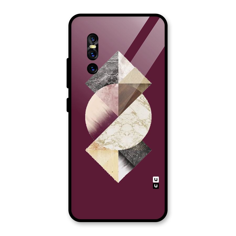 Abstract Marble Pattern Glass Back Case for Vivo V15 Pro