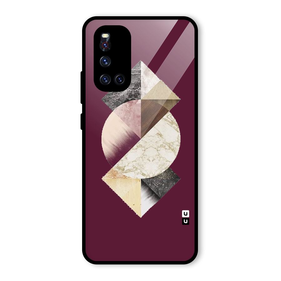 Abstract Marble Pattern Glass Back Case for Vivo V19