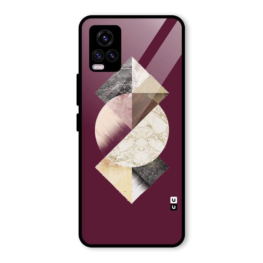Abstract Marble Pattern Glass Back Case for Vivo V20