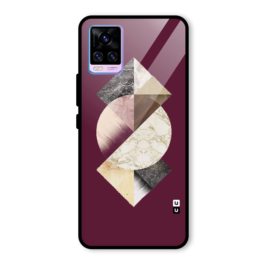 Abstract Marble Pattern Glass Back Case for Vivo V20 Pro