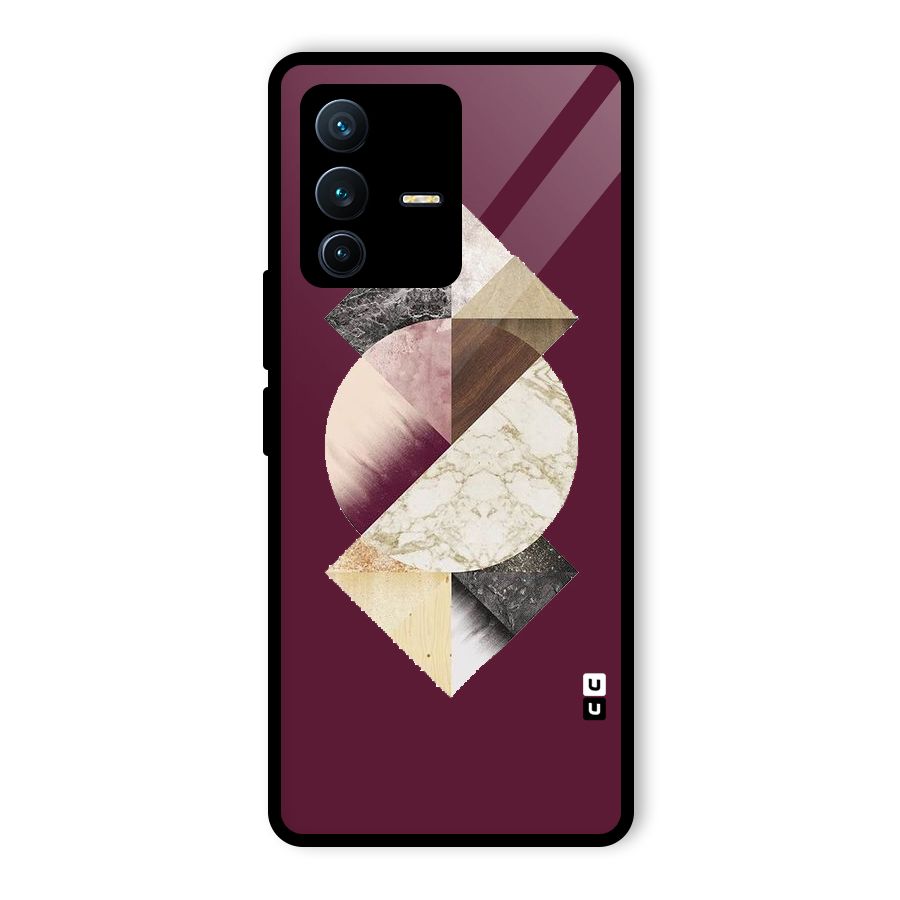 Abstract Marble Pattern Glass Back Case for Vivo V23 Pro