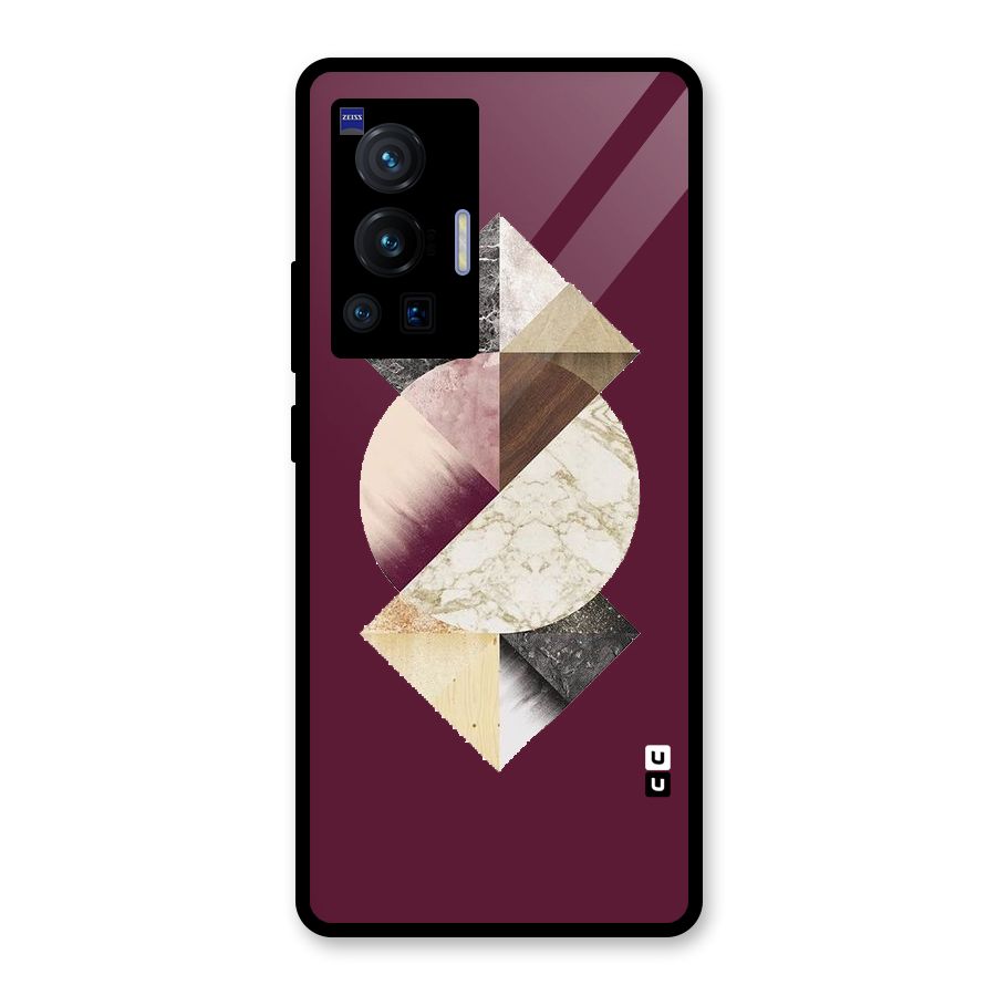 Abstract Marble Pattern Glass Back Case for Vivo X70 Pro