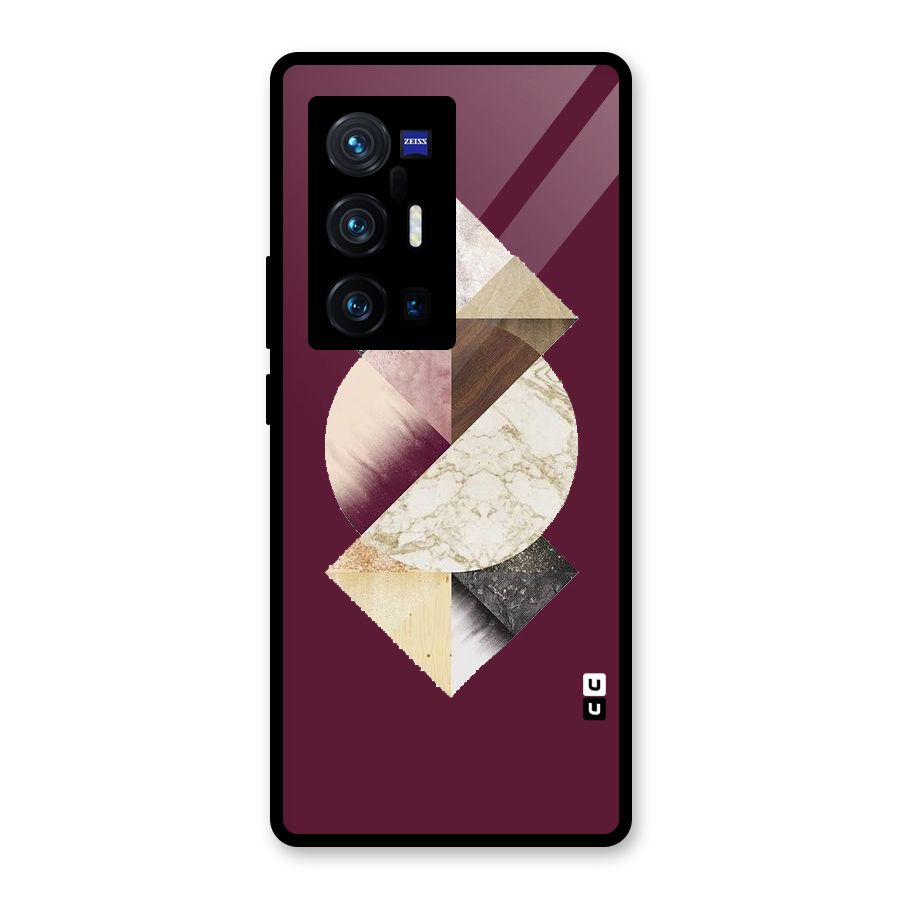 Abstract Marble Pattern Glass Back Case for Vivo X70 Pro Plus