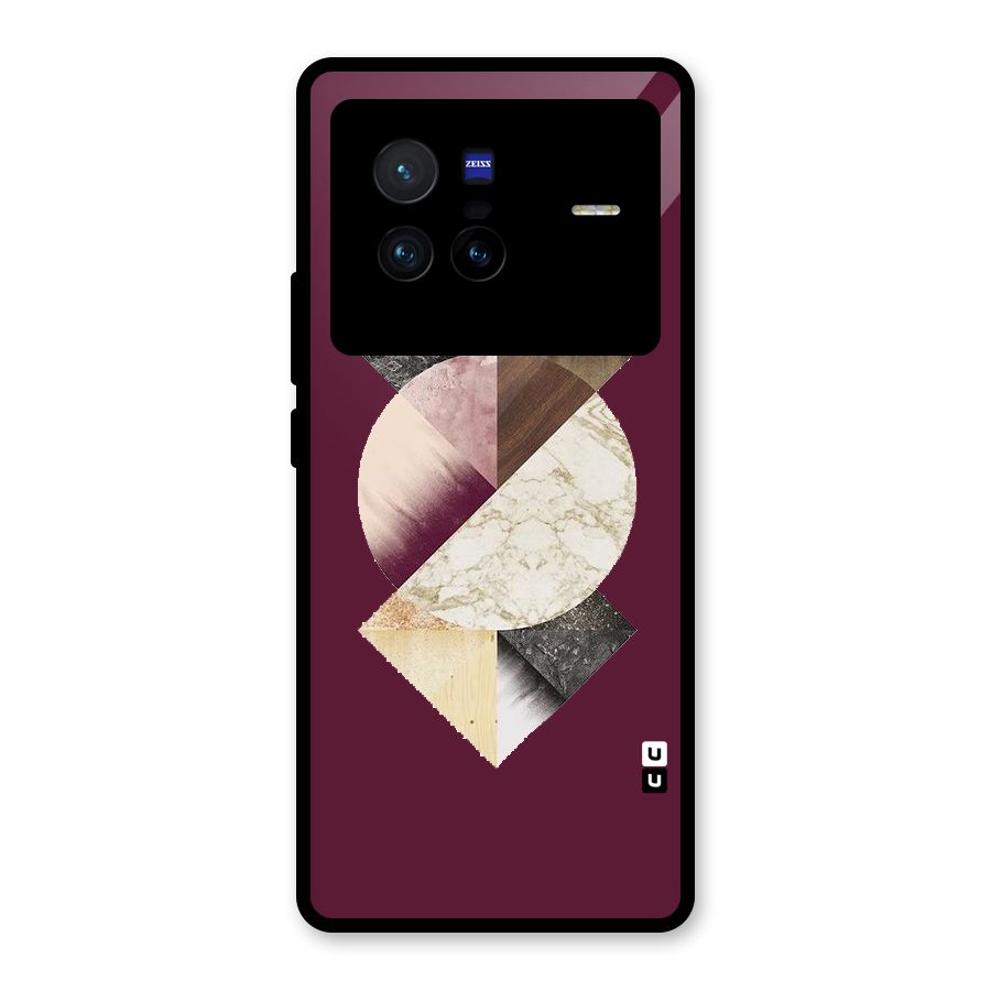 Abstract Marble Pattern Glass Back Case for Vivo X80