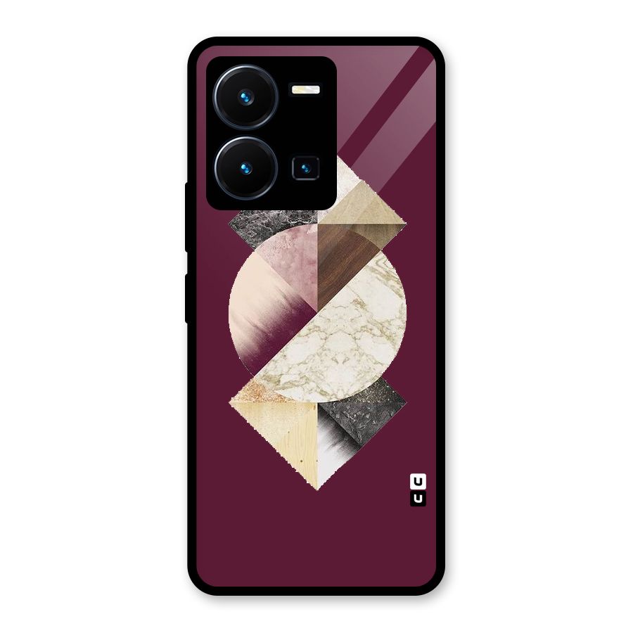 Abstract Marble Pattern Glass Back Case for Vivo Y35