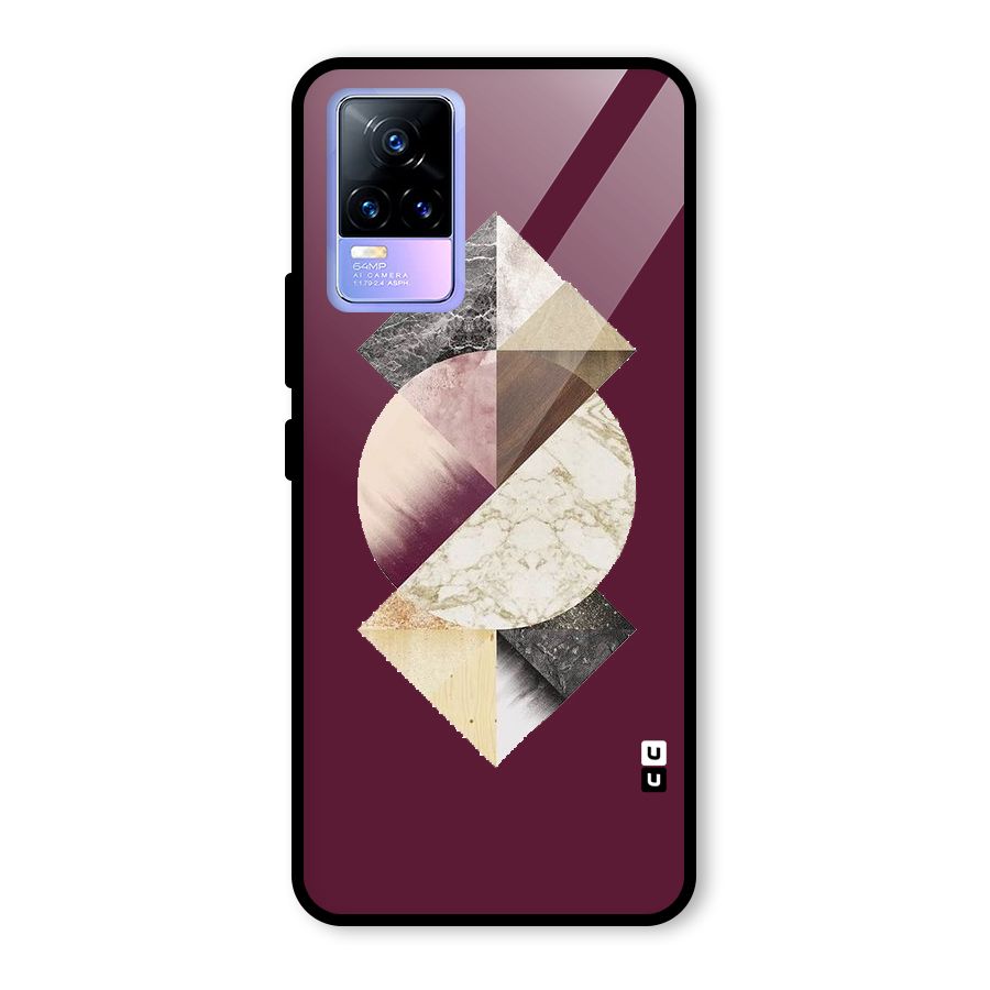 Abstract Marble Pattern Glass Back Case for Vivo Y73