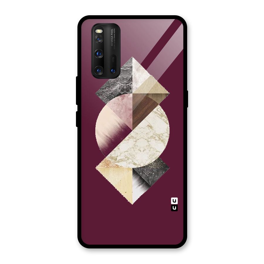 Abstract Marble Pattern Glass Back Case for Vivo iQOO 3