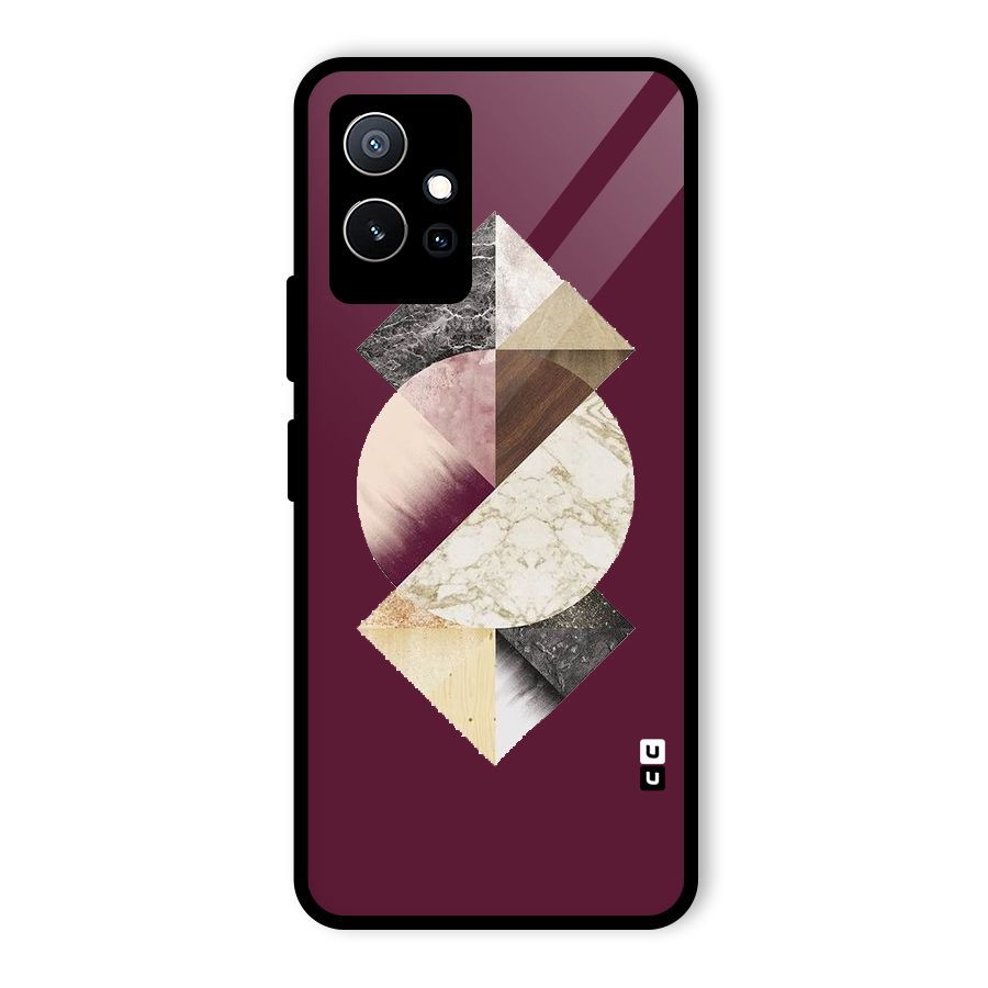 Abstract Marble Pattern Glass Back Case for Vivo iQOO Z6