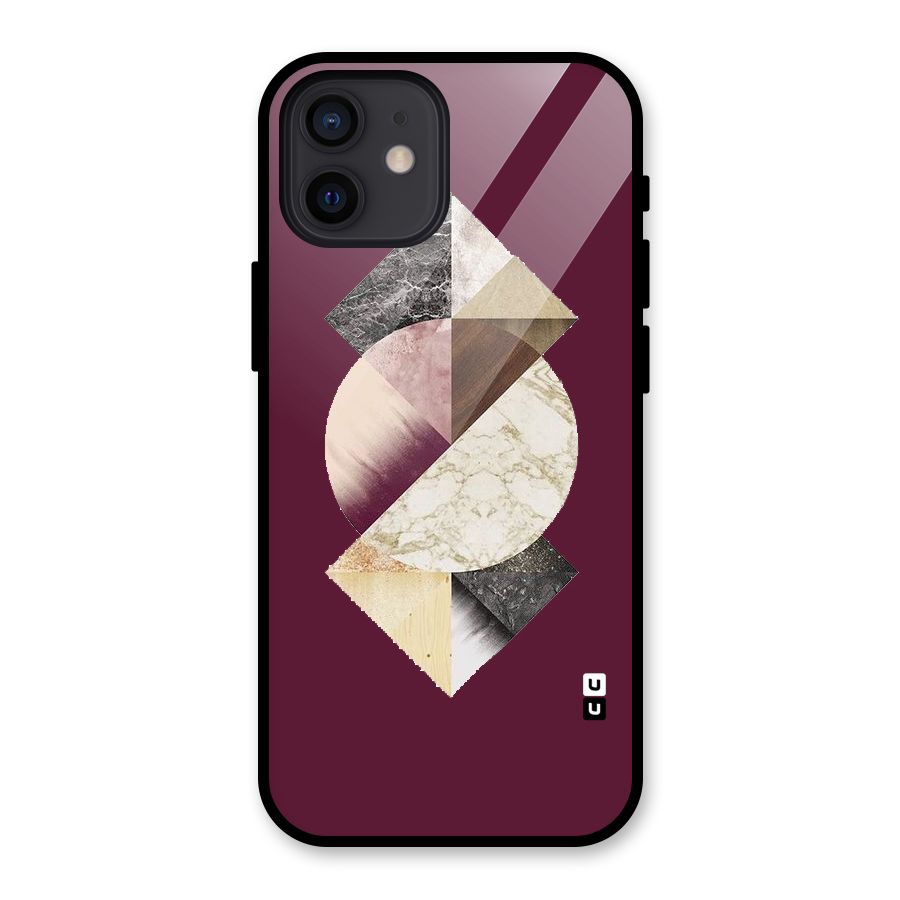 Abstract Marble Pattern Glass Back Case for iPhone 12