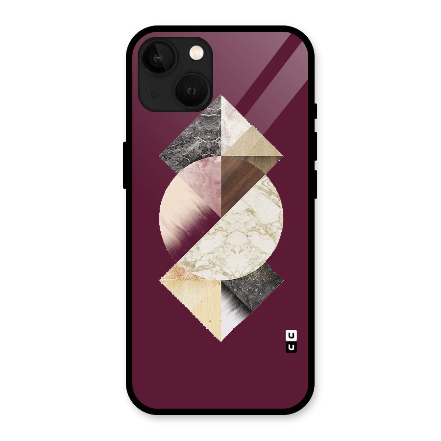 Abstract Marble Pattern Glass Back Case for iPhone 13