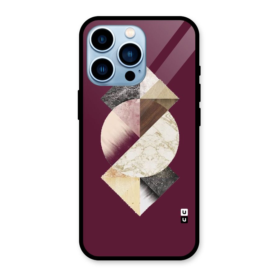 Abstract Marble Pattern Glass Back Case for iPhone 13 Pro