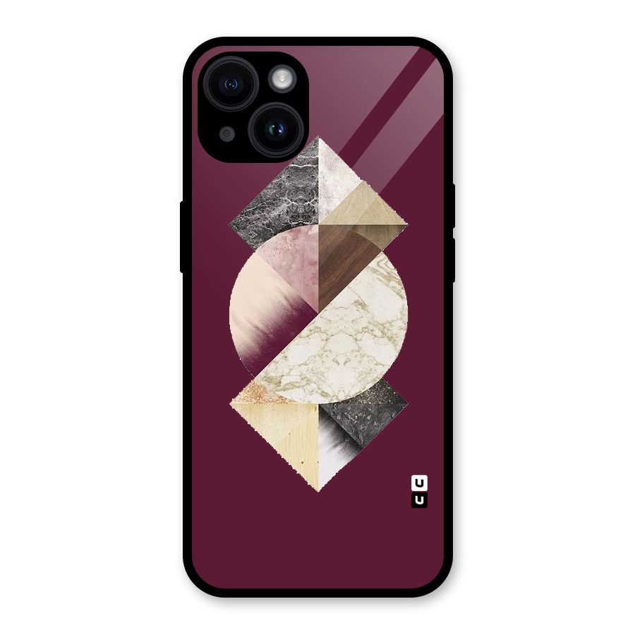 Abstract Marble Pattern Glass Back Case for iPhone 14