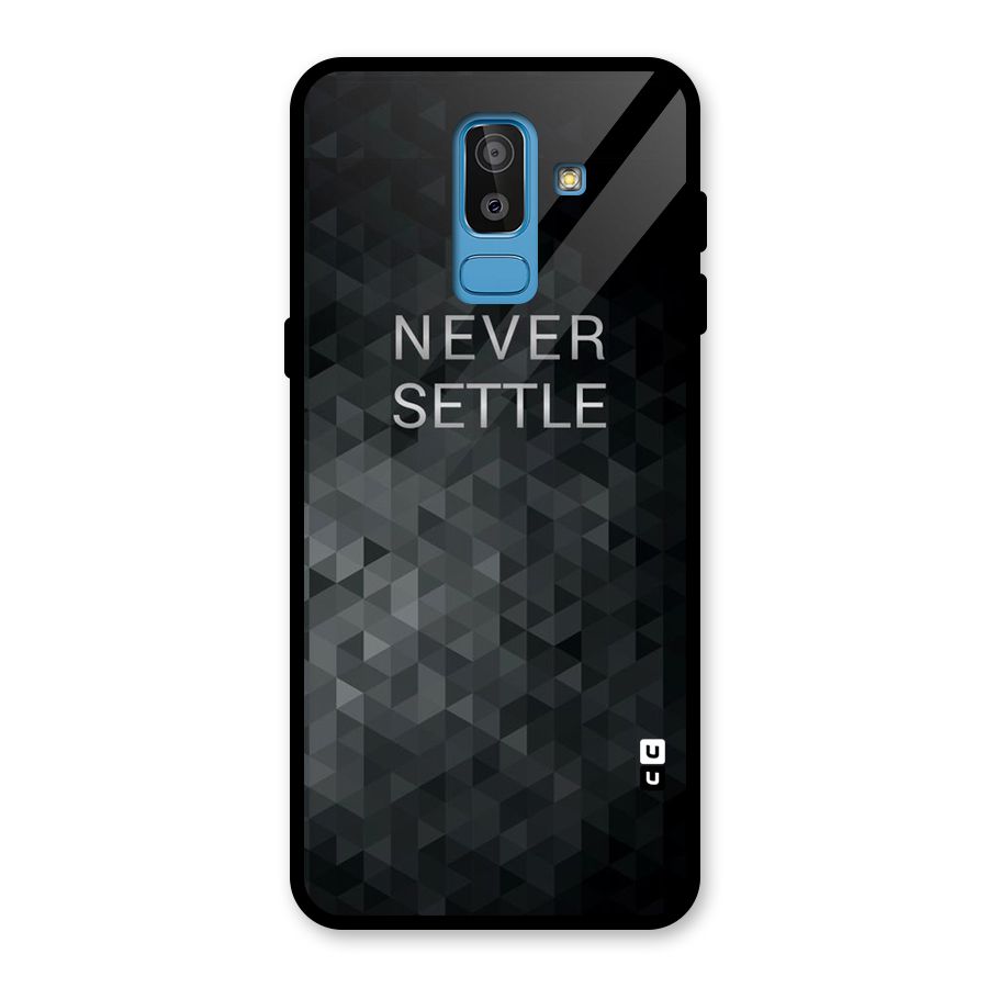 Abstract No Settle Glass Back Case for Galaxy J8