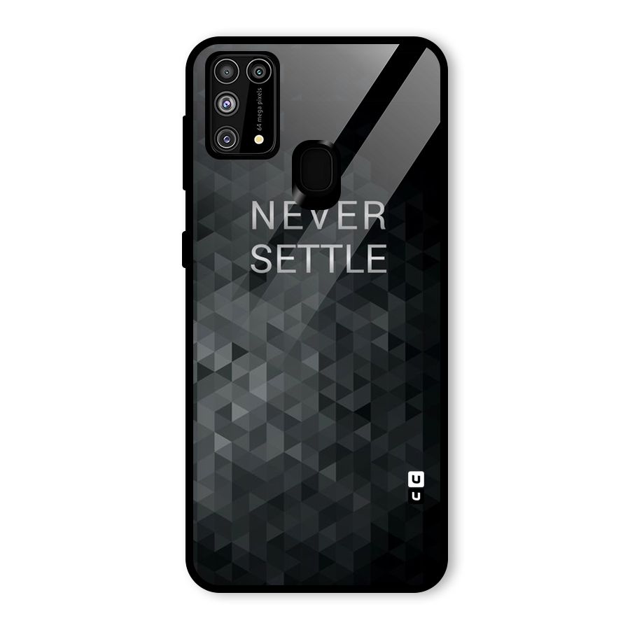 Abstract No Settle Glass Back Case for Galaxy M31