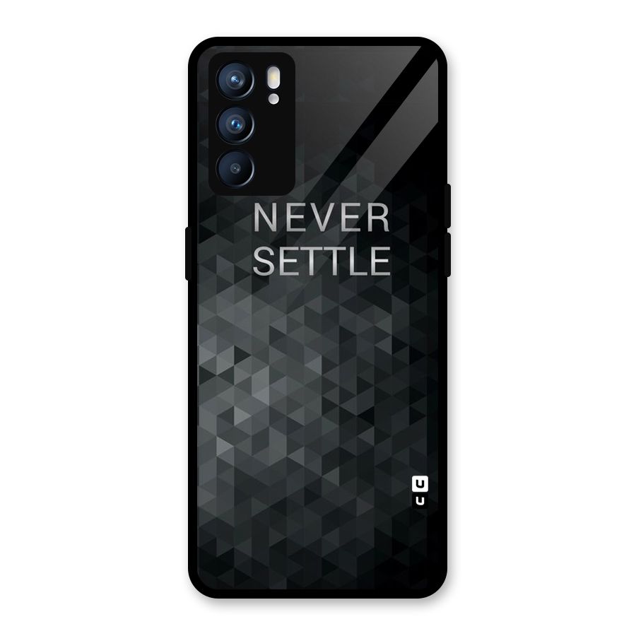 Abstract No Settle Glass Back Case for Oppo Reno6 5G