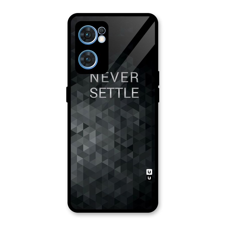 Abstract No Settle Glass Back Case for Oppo Reno7 5G