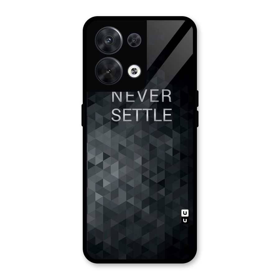 Abstract No Settle Glass Back Case for Oppo Reno8 5G
