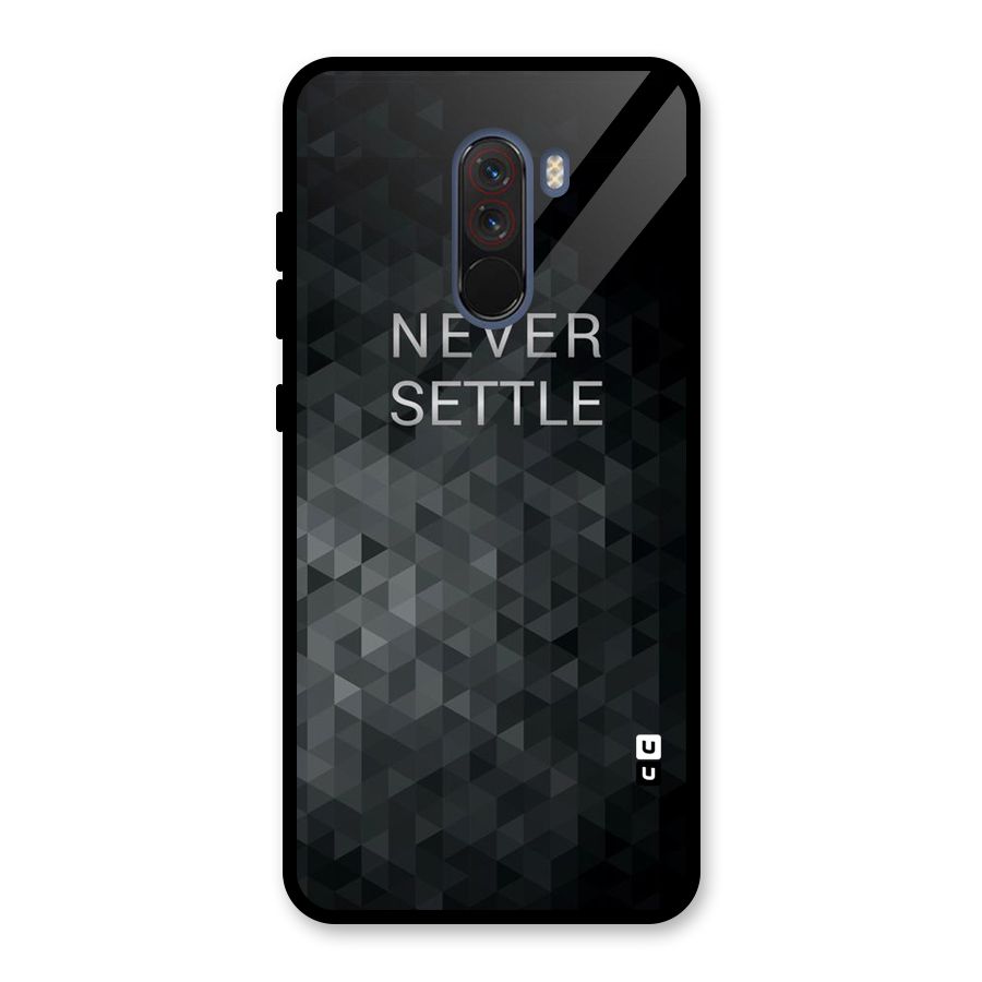 Abstract No Settle Glass Back Case for Poco F1