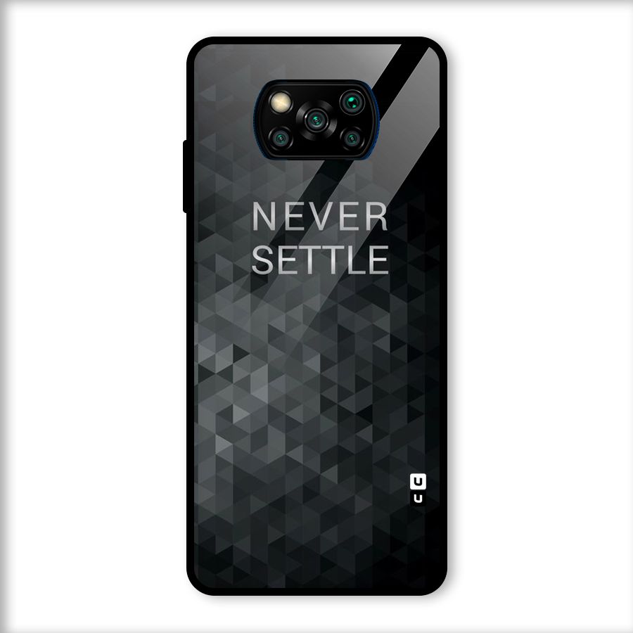 Abstract No Settle Glass Back Case for Poco X3