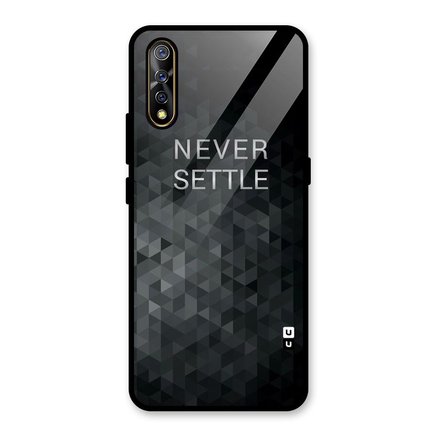 Abstract No Settle Glass Back Case for Vivo S1