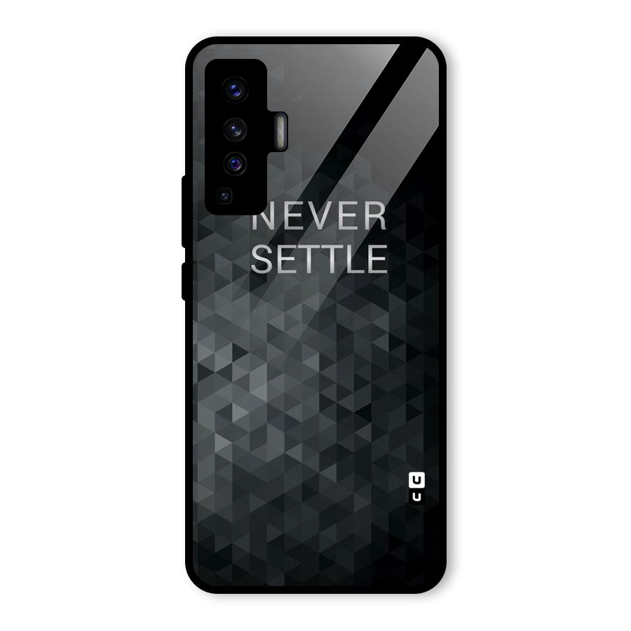 Abstract No Settle Glass Back Case for Vivo X50