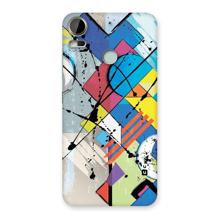 Abstract Paint Shape Back Case for Desire 10 Pro