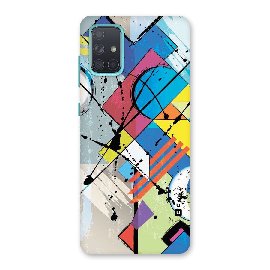 Abstract Paint Shape Back Case for Galaxy A71