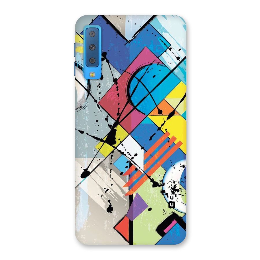Abstract Paint Shape Back Case for Galaxy A7 (2018)