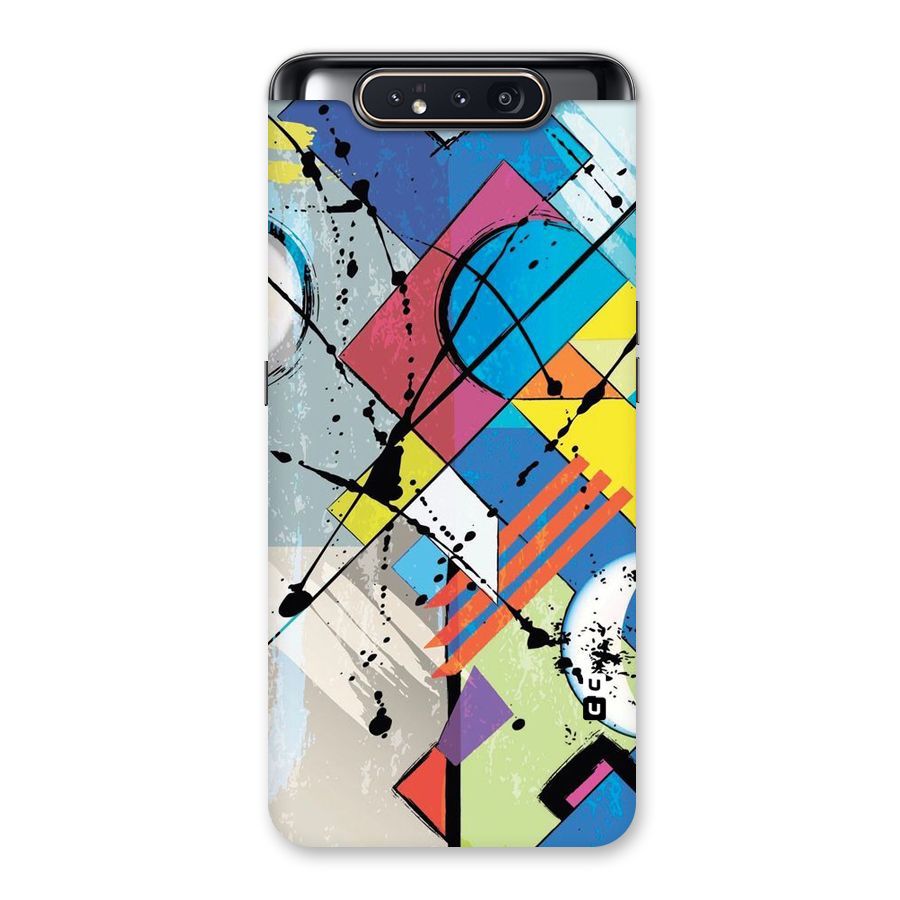 Abstract Paint Shape Back Case for Galaxy A80