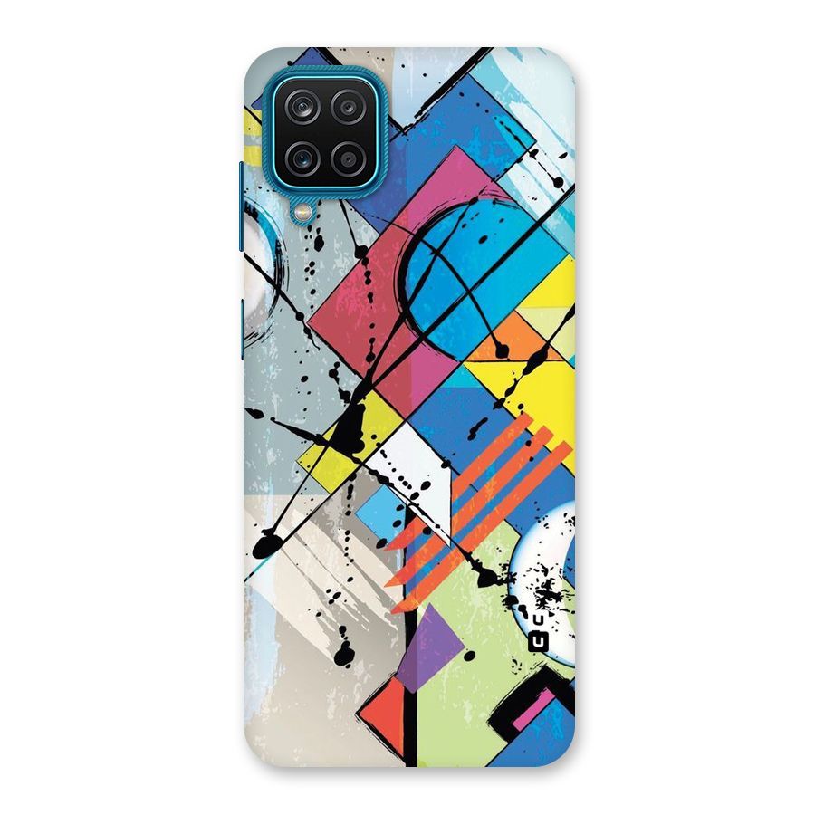 Abstract Paint Shape Back Case for Galaxy M12