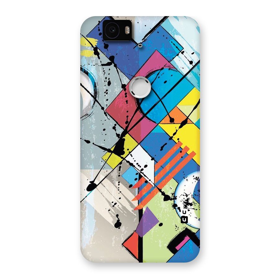 Abstract Paint Shape Back Case for Google Nexus-6P