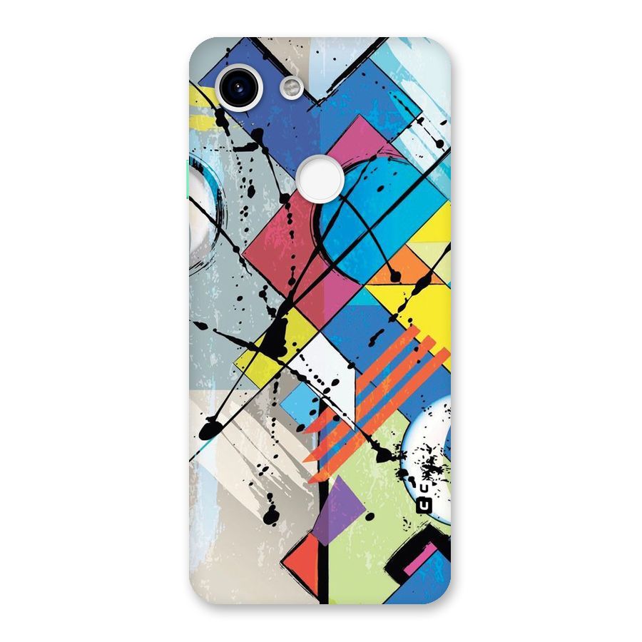 Abstract Paint Shape Back Case for Google Pixel 3