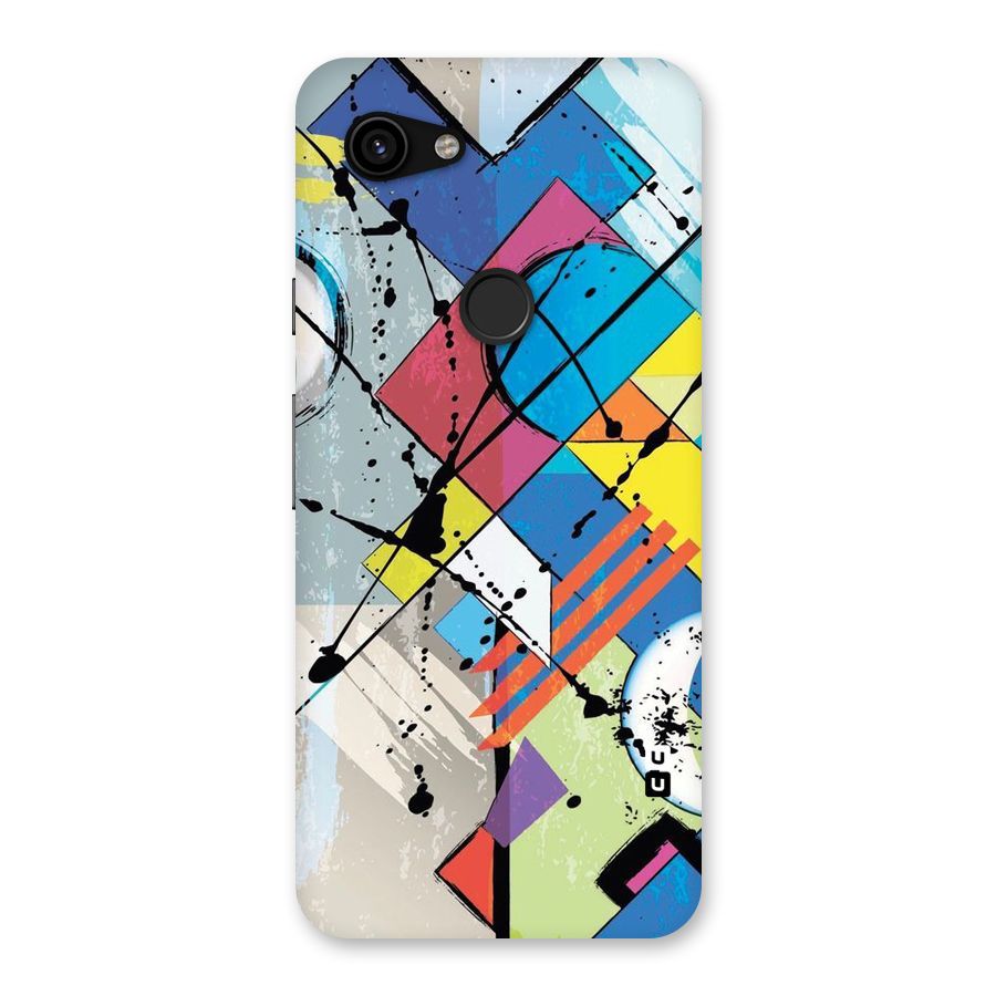 Abstract Paint Shape Back Case for Google Pixel 3a