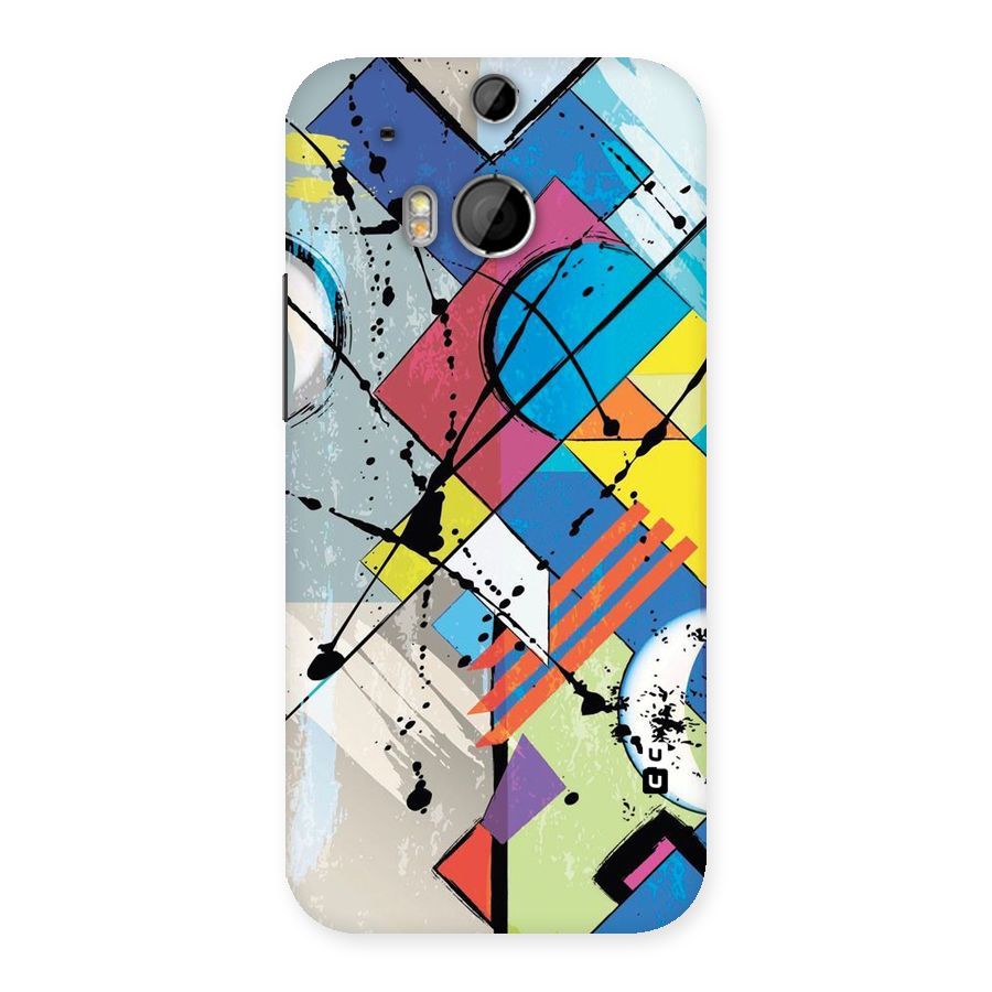 Abstract Paint Shape Back Case for HTC One M8