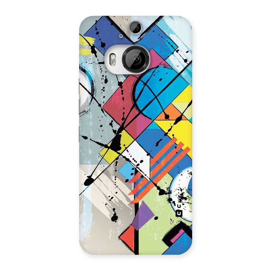 Abstract Paint Shape Back Case for HTC One M9 Plus