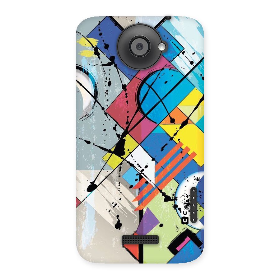 Abstract Paint Shape Back Case for HTC One X