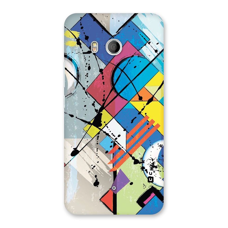 Abstract Paint Shape Back Case for HTC U11