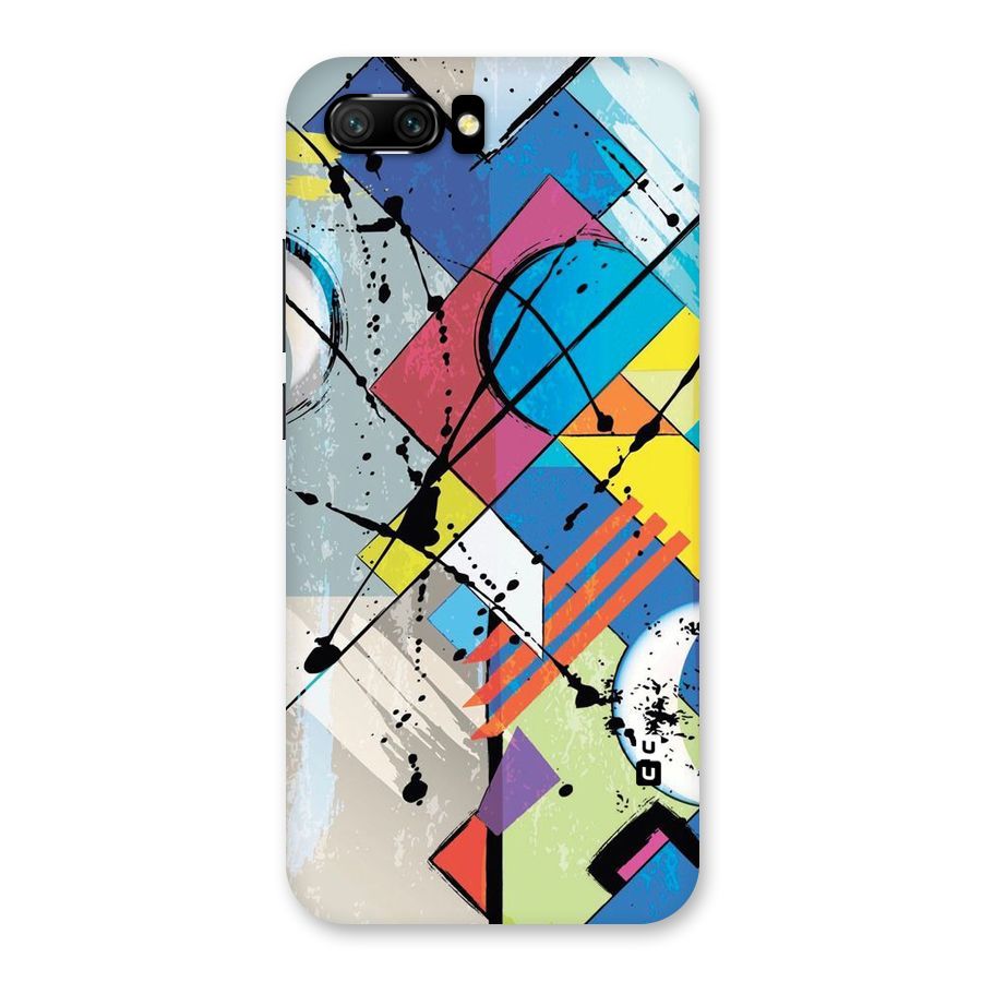 Abstract Paint Shape Back Case for Honor 10